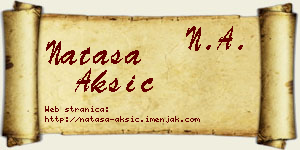 Nataša Aksić vizit kartica
